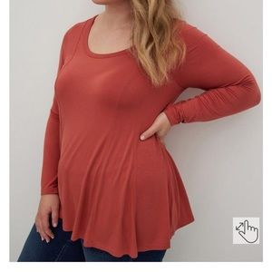 torrid sz 1X orange flare top